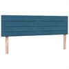 vidaXL Pat box spring cu saltea, albastru &icirc;nchis, 160x220 cm, catifea