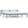 vidaXL Cadru de pat, gri, 160 x 200 cm, lemn masiv de pin