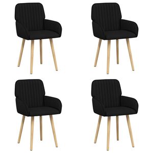 vidaXL Scaune de dining 4 buc. Țesătură Negru 56,5 x 50 x 87,5 cm