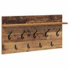 vidaXL Răcător de paltoane montat pe perete Lemn vechi 80 x 40 x 12 cm