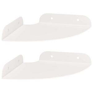 vidaXL Raft suspendat cu raft cu depozitare 2 pcs Alb 15 x 15 x 2 cm