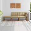 vidaXL Unități de sofa sectional de exterior cu pernă 3 Bucată natural