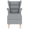 vidaXL Fotoliu cu taburet pentru picioare, gri deschis material textil