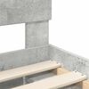 vidaXL Cadru de pat cu headboard Beton 160 x 200 cm Lemn compozit