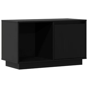 vidaXL Comodă TV, negru, 74x35x44 cm, lemn masiv de pin