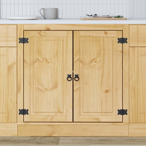 vidaXL Dulap cu ușă SKI Maro Miere 80 x 46 x 81,5 cm Lemn de pin masiv