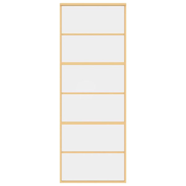 vidaXL Ușă glisantă auriu 76x205 cm sticlă ESG transparentă/aluminiu