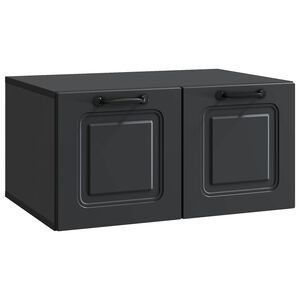 vidaXL Oglindă TV montată pe perete Pe perete Negru 59,5 x 41 x 30 cm