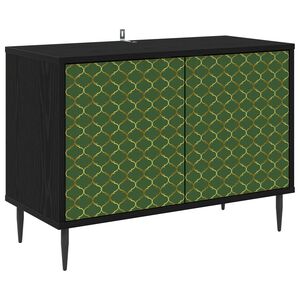 vidaXL Cabinet TV GELEEN 69 x 33 x 50,5 cm Stejar Negru Lemn prelucrat