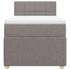 vidaXL Pat box spring cu saltea, gri taupe, 100x200 cm, textil