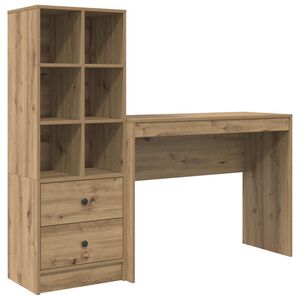 vidaXL Birou Stejar Artizanal 145,5 x 40 x 127 cm 2 buc.