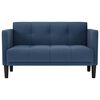 vidaXL Canapea loveseat, albastru, 111 cm, textil