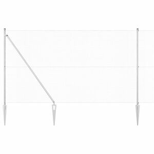 vidaXL Gard de s&acirc;rmă sudată cu țepi 10 x 1,5 m Oțel Galvanizat Plasă