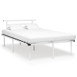 vidaXL Cadru de pat, alb, 120 x 200 cm, metal