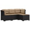 vidaXL Sofa de Grădină 4-Locuri cu Perne Aspect Ratan PP Antracit