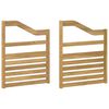 vidaXL Modul cotiere 2 pcs Alb 59 x 4 x 73 cm Lemn Solid de Acacia
