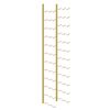 vidaXL Suport sticle de vin montat pe perete, 36 sticle, auriu, fier