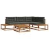 vidaXL Set de canapele de exterior 5 buc. Natural și Antracit