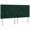 vidaXL Pat box spring cu saltea, verde &icirc;nchis, 160x200 cm, catifea