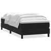 vidaXL Pat box spring cu saltea, negru, 80x220 cm, catifea