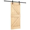 vidaXL Ușă glisantă 85 x 210 cm Lemn de Pin Solid (Nefinisat)