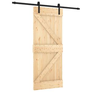vidaXL Ușă glisantă 85 x 210 cm Lemn de Pin Solid (Nefinisat)