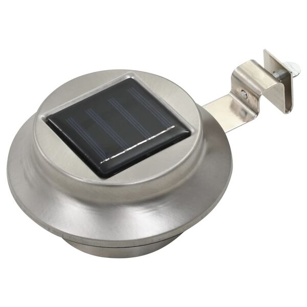 vidaXL Lămpi solare de exterior cu LED, 6 buc., alb, 12 cm, rotund