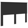 vidaXL Cadru de pat cu headboard Negru 160 x 200 cm Lemn de pin masiv