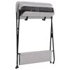 vidaXL Masă pentru schimbat bebeluș, gri deschis, fier