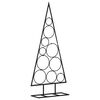 vidaXL Brad de Crăciun din metal pentru decor, negru, 90 cm