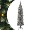 vidaXL Copac Artificial Slăb de Crăciun Verde și alb 180 cm