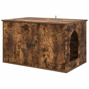 vidaXL Casa pentru pisici Stejar fumuriu 85 x 55 x 50,5 cm