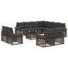 vidaXL Set de canapele pentru grădină 12 pcs Gri și gri &icirc;nchis