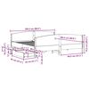 vidaXL Cadru de pat fără saltea, maro ceruit 200x200 cm lemn masiv pin