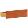 vidaXL Cadru pat fără saltea/cu tăblie maro 135x190 cm lemn masiv pin