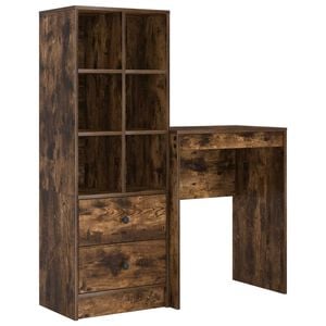 vidaXL Birou Stejar fumuriu 105,5 x 34 x 127 cm 2 buc.