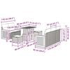 vidaXL Set de canapele pentru grădină cu pernă 10 pcs Gri poliratan