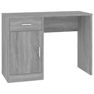vidaXL Birou cu sertar și dulap gri sonoma 100x40x73 cm lemn prelucrat