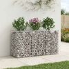 vidaXL Pat ridicat din gabion Argintiu 150 x 50 x 80 cm