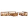 vidaXL Set de canapele de exterior 7 pcs natural Lemn Solid de Acacia