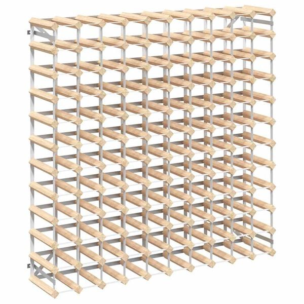 vidaXL Suport sticle de vin pentru 120 sticle, lemn masiv de pin