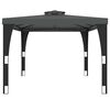 vidaXL Foișor cu acoperiș dublu, antracit, 3,98x2,98 m, oțel