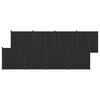 vidaXL Panou de Gardă 8 buc. 1405 x 186,5 cm WPC și Aluminiu Negru