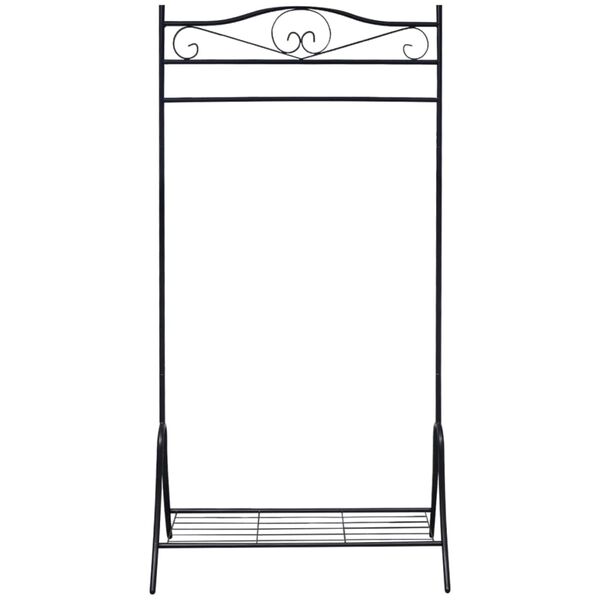 vidaXL Organizator &icirc;mbrăcăminte, oțel, negru