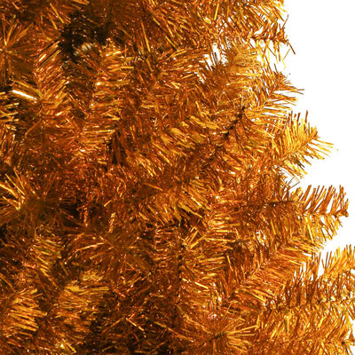 vidaXL Pom de Crăciun artificial cu suport, auriu, 120 cm, PET