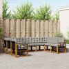 vidaXL Set de canapele de exterior 9 pcs Gri natural și deschis