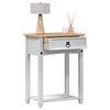 vidaXL Masă consolă cu sertar Alb 55 x 35 x 73 cm Lemn de pin masiv