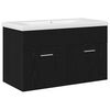 vidaXL Dulap de Baie Stejar Negru 80 x 38,5 x 46 cm Lemn compozit