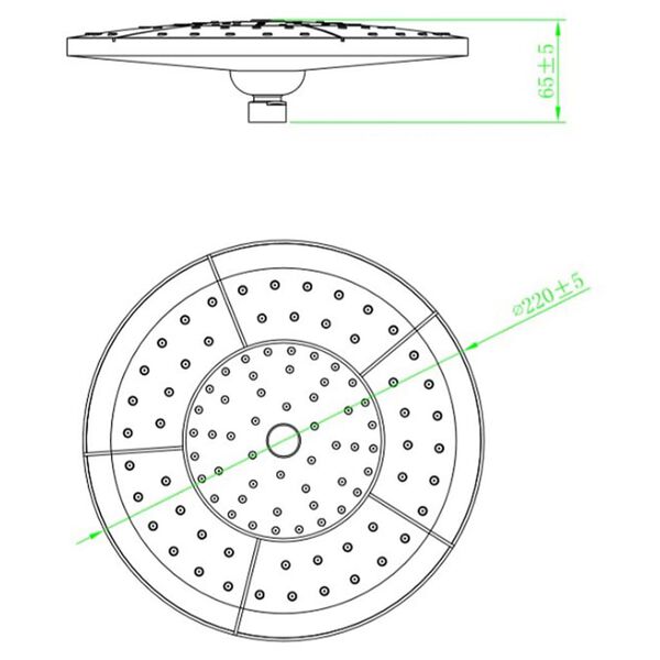 SCH&Uuml;TTE Duș deasupra capului AUXERRE, crom