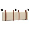 vidaXL Cap de pat suspendat Pe perete Crem 130 x 55 x 5 cm PU antic